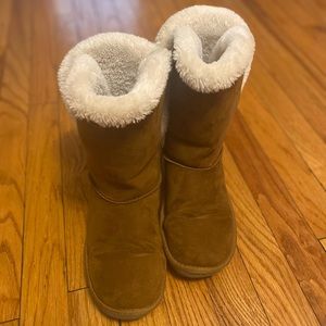 Brown fur boots!